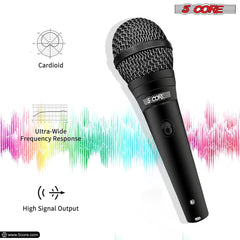 5Core XLR Microphone Dynamic Mic Karaoke Singing Studio Microfono Handheld Mics - TorontoHobbyStore