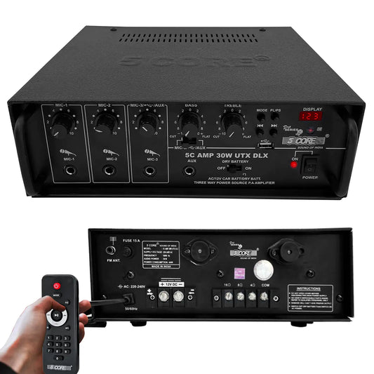 5Core Amplifier Home Audio Stereo Receiver PA Speaker Microphone Surround Sound Amp - TorontoHobbyStore