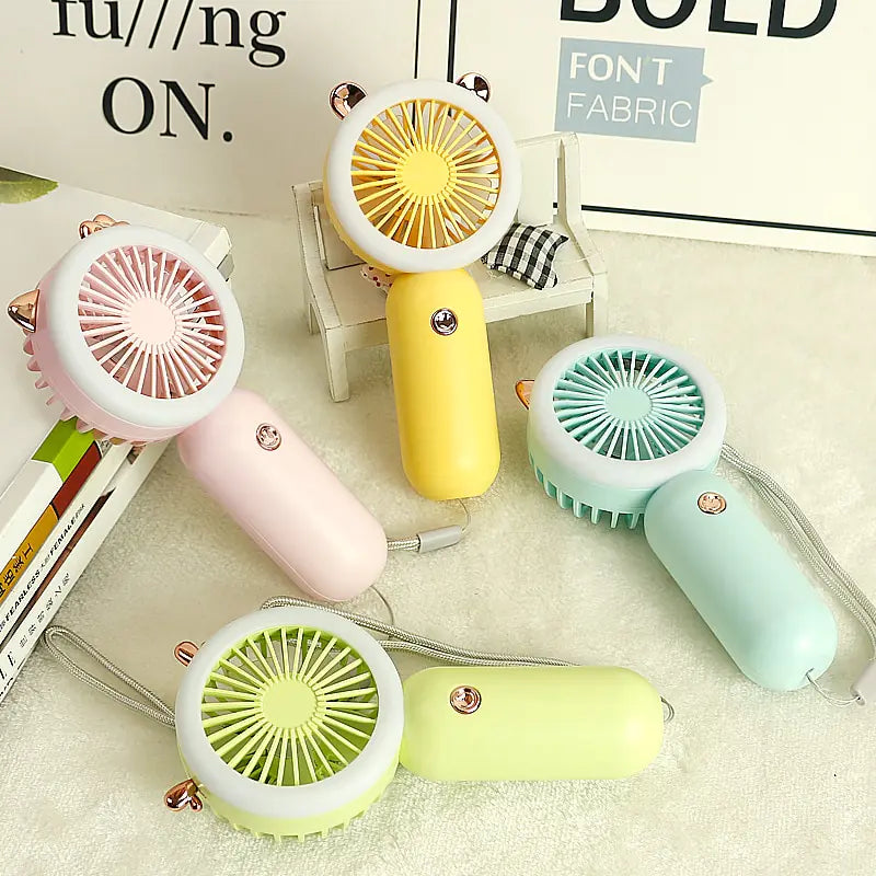 Handheld Pocket Fans USB Charging Lazy Fan Desktop Mini Fan Portable Dormitory Home Gift Student Outdoor Travel Mini Fan - TorontoHobbyStore