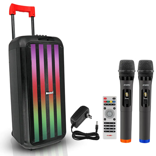 5Core Bluetooth Party Speaker 8 inch PA RGB Partybox Karaoke Machine + 2 Wireless Mic - TorontoHobbyStore
