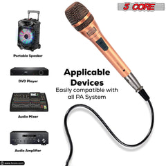 5Core XLR Microphone Dynamic Mic Karaoke Singing Studio Microfono Handheld Mics - TorontoHobbyStore