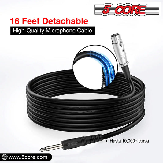 5Core XLR Microphone Dynamic Mic Karaoke Singing Studio Mics Handheld Microfono - TorontoHobbyStore