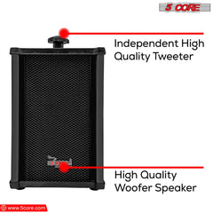 5Core Outdoor Speakers Stereo In Wall 100W Peak Passive Patio Home Wired Waterproof Audio System - TorontoHobbyStore