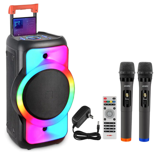 5Core Bluetooth Party Speaker 12 inch PA RGB Partybox Karaoke Machine + 2 Wireless Mic - TorontoHobbyStore