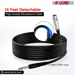 5Core XLR Microphone Dynamic Mic Karaoke Singing Studio Mics Handheld Microfono - TorontoHobbyStore