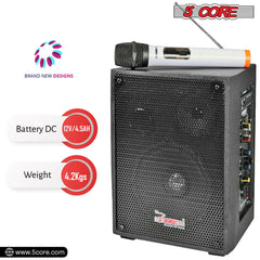 5Core PA Speaker 40W Portable PA System w Wireless Mic Small Rechargeable Public Speaking Machine - TorontoHobbyStore