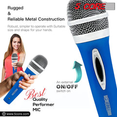 5Core XLR Microphone Dynamic Mic Karaoke Singing Studio Mics Handheld Microfono - TorontoHobbyStore