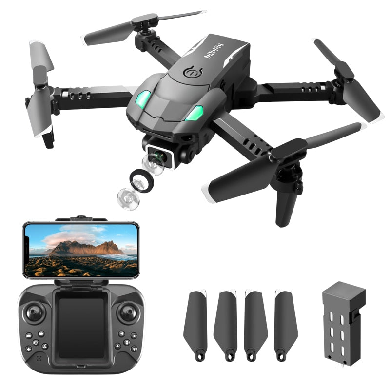 S128 Mini Drone 4K HD Camera Three-sided Obstacle Avoidance Air Pressure Fixed Height Professional Foldable Quadcopter Toys - TorontoHobbyStore