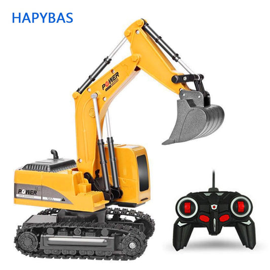 2.4Ghz 6 Channel 1:24 RC Excavator toy RC Engineering Car Alloy and plastic Excavator RTR For kids Christmas gift - TorontoHobbyStore