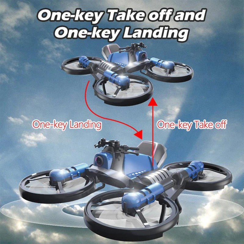 2-in-1 Motorcycle Folding RC Drone - TorontoHobbyStore