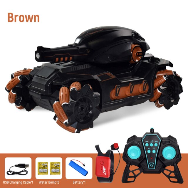 RC Car Big Size 4WD Tank RC Toy Water Bomb Shooting Competitive Gesture Controlled Tank Remote Control Drift Car Adult Kids Toys - TorontoHobbyStore