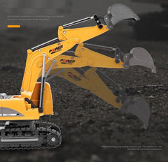 2.4Ghz 6 Channel 1:24 RC Excavator toy RC Engineering Car Alloy and plastic Excavator RTR For kids Christmas gift - TorontoHobbyStore