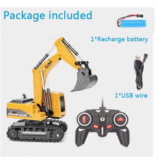 2.4Ghz 6 Channel 1:24 RC Excavator toy RC Engineering Car Alloy and plastic Excavator RTR For kids Christmas gift - TorontoHobbyStore