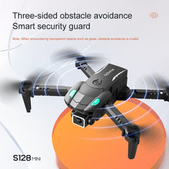 S128 Mini Drone 4K HD Camera Three-sided Obstacle Avoidance Air Pressure Fixed Height Professional Foldable Quadcopter Toys - TorontoHobbyStore