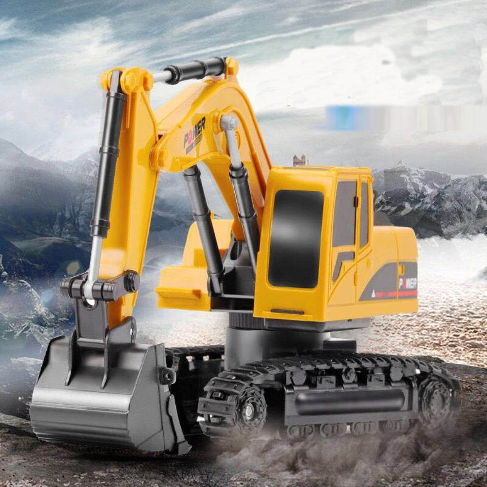 2.4Ghz 6 Channel 1:24 RC Excavator toy RC Engineering Car Alloy and plastic Excavator RTR For kids Christmas gift - TorontoHobbyStore