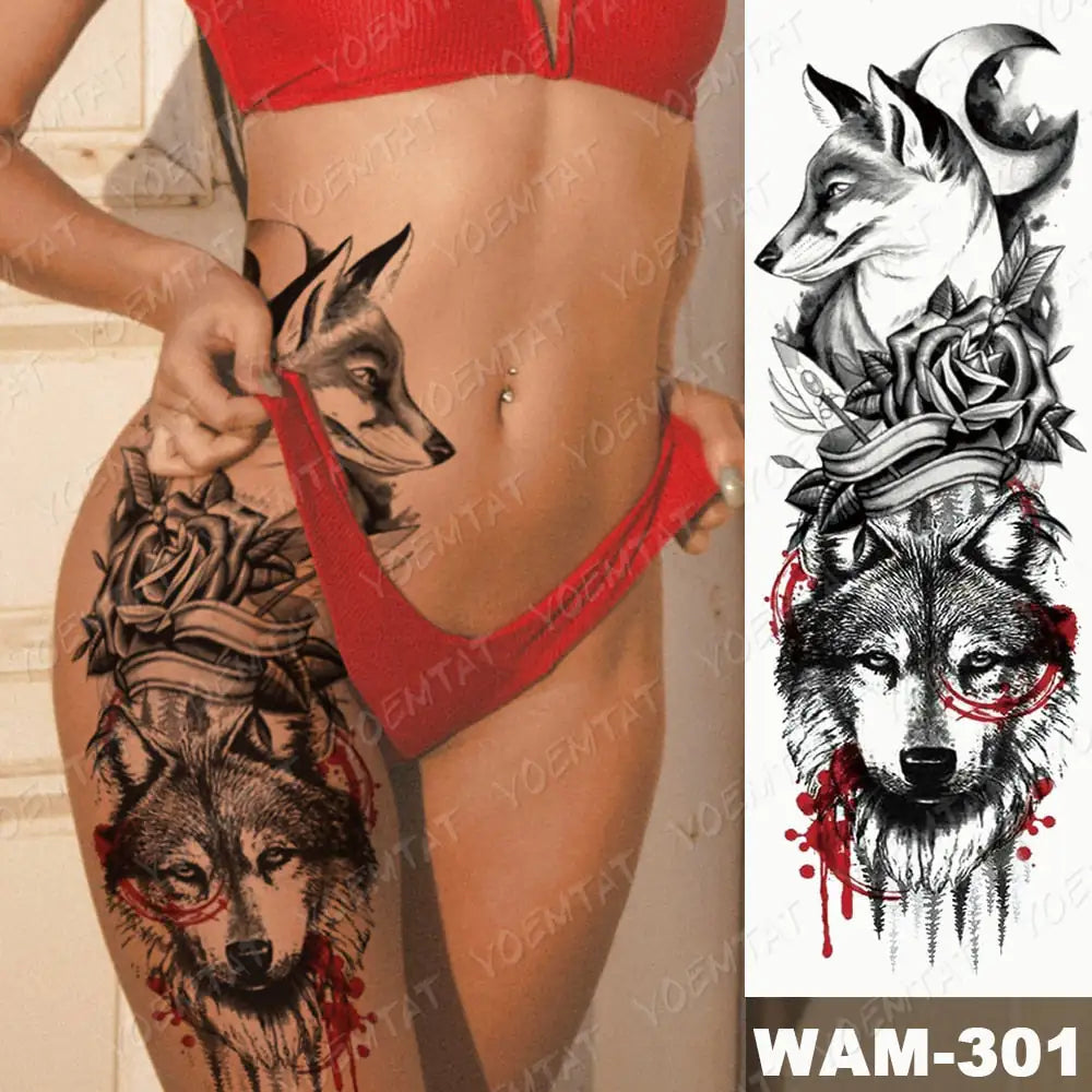 Colorful Cats and Geishas Tattoos - TorontoHobbyStore