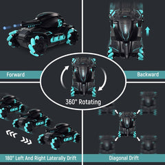 RC Car Big Size 4WD Tank RC Toy Water Bomb Shooting Competitive Gesture Controlled Tank Remote Control Drift Car Adult Kids Toys - TorontoHobbyStore