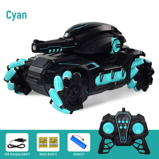 RC Car Big Size 4WD Tank RC Toy Water Bomb Shooting Competitive Gesture Controlled Tank Remote Control Drift Car Adult Kids Toys - TorontoHobbyStore