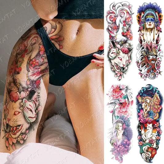 Colorful Cats and Geishas Tattoos - TorontoHobbyStore
