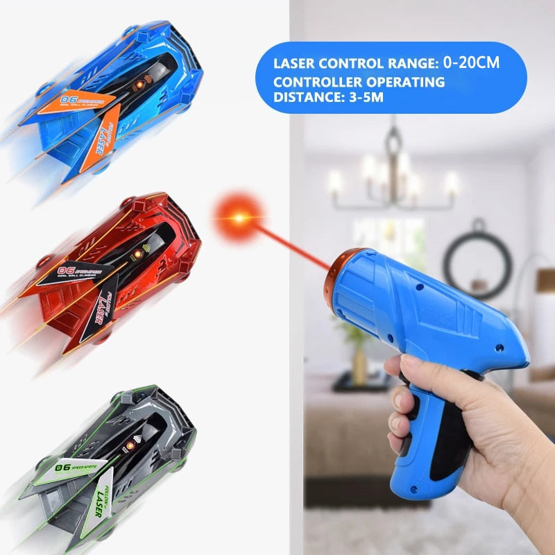 RC Car Stunt Infrared Laser Tracking Wall Ceiling Climbing Follow Light Drift 360 Rotating Electric Anti Gravity Car Toys - TorontoHobbyStore