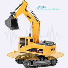 2.4Ghz 6 Channel 1:24 RC Excavator toy RC Engineering Car Alloy and plastic Excavator RTR For kids Christmas gift - TorontoHobbyStore