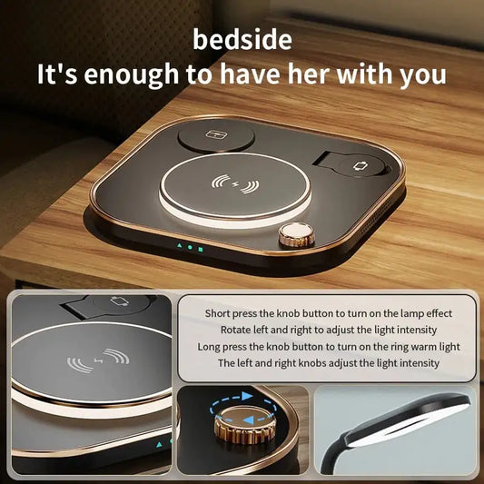 Led Desk Lamp 3 in 1 Wireless Charger - TorontoHobbyStore