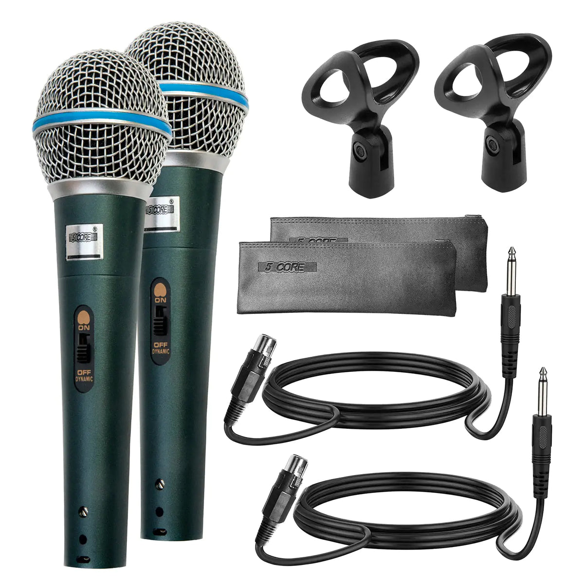 5Core XLR Microphone Dynamic Mic Karaoke Singing Studio Mics Handheld Microfono