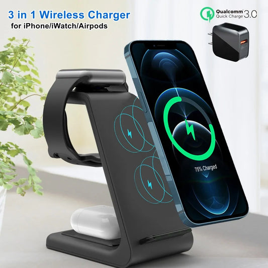 3 in 1 Induction Wireless Charger Holder For iPhone