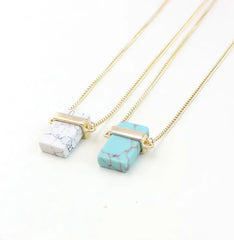 Natural Marble Stone Necklace