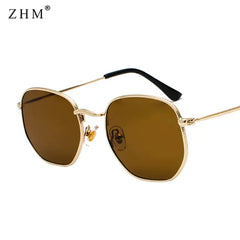 Luxury Sunglasses Classic Square Metal Frame