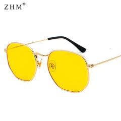 Luxury Sunglasses Classic Square Metal Frame