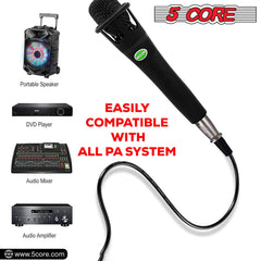 5Core XLR Microphone Dynamic Mic Karaoke Singing Studio Mics Handheld Microfono