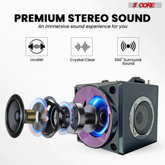 5Core Bookshelf Speaker Powered Studio Monitor Small Wired Active Home Speaker System Hifi House Audio