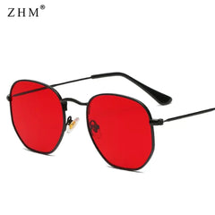 Luxury Sunglasses Classic Square Metal Frame