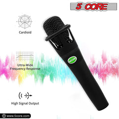 5Core XLR Microphone Dynamic Mic Karaoke Singing Studio Mics Handheld Microfono