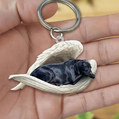 Dog Sleeping Angel Keychains