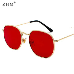 Luxury Sunglasses Classic Square Metal Frame