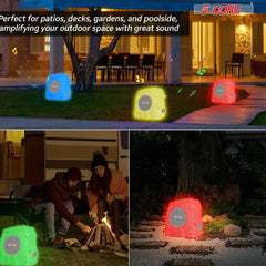 5Core Outdoor Wireless Speakers Bluetooth Rock Waterproof Linkable TWS Garden Speaker