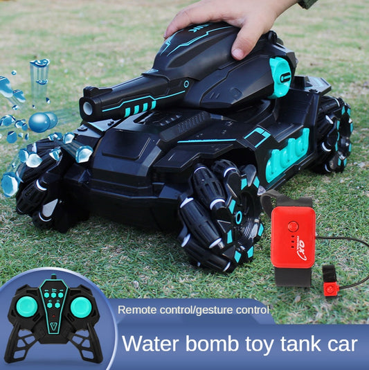 RC Car Big Size 4WD Tank RC Toy Water Bomb Shooting Competitive Gesture Controlled Tank Remote Control Drift Car Adult Kids Toys