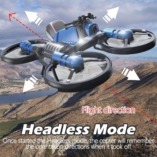 2-in-1 Motorcycle Folding RC Drone