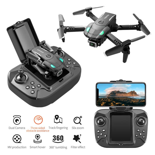 S128 Mini Drone 4K HD Camera Three-sided Obstacle Avoidance Air Pressure Fixed Height Professional Foldable Quadcopter Toys - TorontoHobbyStore